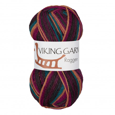 Viking Garn Raggen 756 Multi Lilla/ Okker