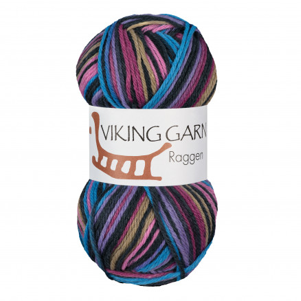 Viking Garn Raggen 766 Multi Blå/ Rosa