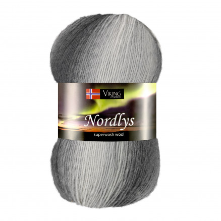 Viking Garn Nordlys 911 - Multi Grå