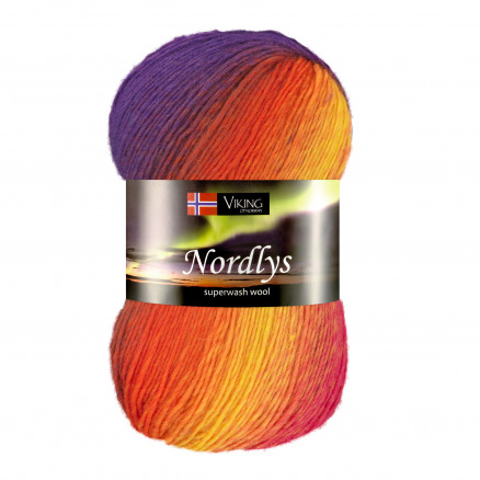 Viking Garn Nordlys 941 - Multi Gul/ Cerise