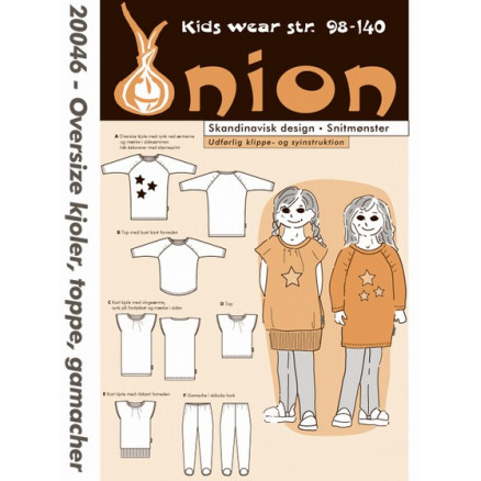 ONION Snitmønster Kids 20046 Oversize Kjoler, Toppe & Gamache Str. 98-140/2-10 år