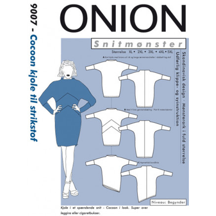 ONION Snitmønster Plus 9007 Cocoon Kjole Str. XL-5XL