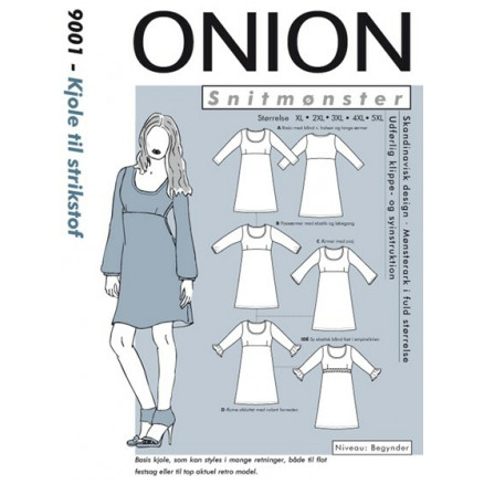 ONION Snitmønster Plus 9001 Kjole Str. XL-5XL