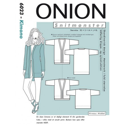 ONION Snitmønster 6023 Kimono Str. XS-XL