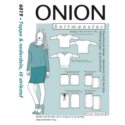 ONION Snitmønster 6019 Toppe & Nederdele Str. XS-XL