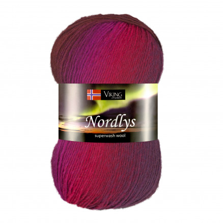 Viking Garn Nordlys 957 - Multi Cerise/ Lilla