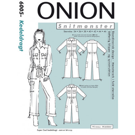ONION Snitmønster 6005 Kedeldragt Str. 34-46