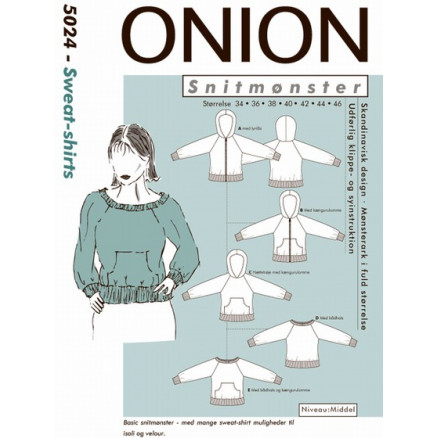 ONION Snitmønster 5024 Sweatshirt Str. 34-46