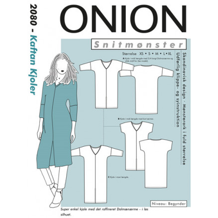 ONION Snitmønster 2080 Kaftan Kjoler Str. XS-XL
