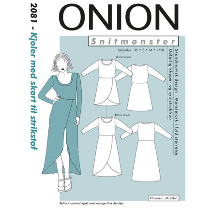 ONION Snitmønster 2081 Kjoler med Skørt Str. XS-XL