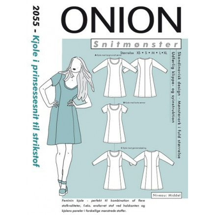 ONION Snitmønster 2055 Kjole I Prinsessesnit Str. XS-XL