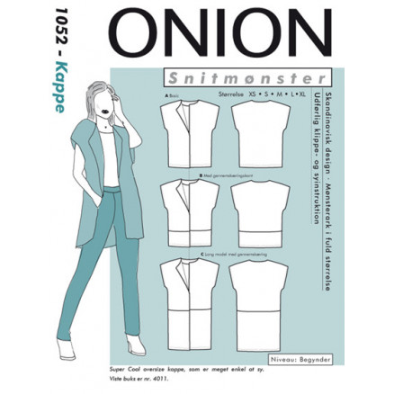 ONION Snitmønster 1052 Kappe Str. XS-XL
