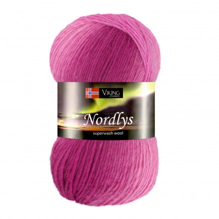 Viking Garn Nordlys 963 - Multi Hvid/ Rosa