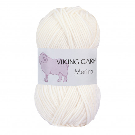 Viking Garn Merino 800 Hvid
