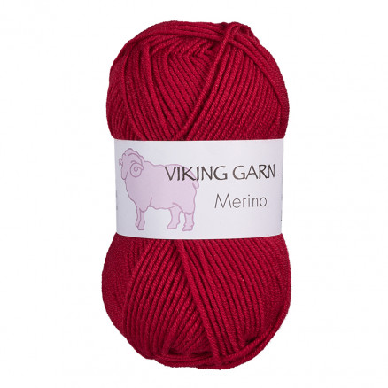 Viking Garn Merino 860 Mørk Rød
