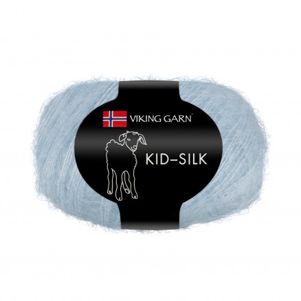 Viking Garn Kid-Silk 320 Lys Blå