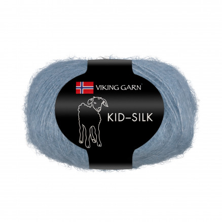 Viking Garn Kid-Silk 322 Gråblå