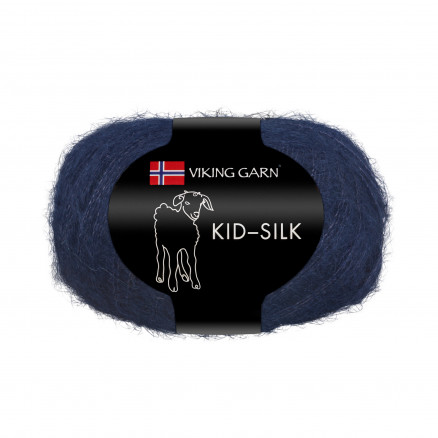 Viking Garn Kid-Silk 327 Mørk Denimblå