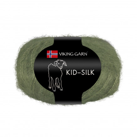 Viking Garn Kid-Silk 334 Mørk Grøn