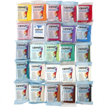Cernit, ass. farver, 25x56g