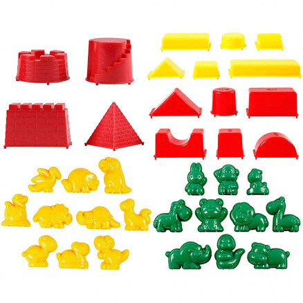 Sandforme, str. 3,5-9,5 cm, 36stk.
