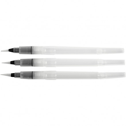 Vandpensler, str. S + M + L , 10 ml, 3stk.