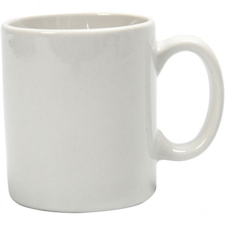 Krus, H: 7 cm, diam. 6 cm, hvid, 12stk., ca. 120 ml