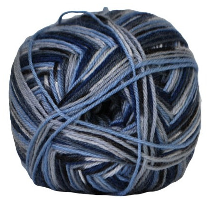 Hjertegarn Aloe Sockwool Strømpegarn 5010 Blå/Grå