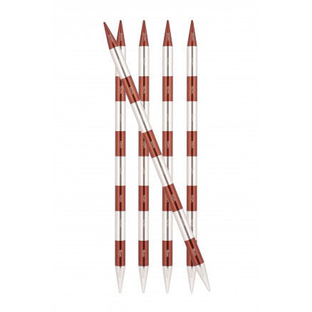 KnitPro SmartStix Strømpepinde Aluminium 20cm Sienna 6,50mm