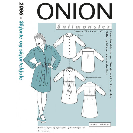 ONION Snitmønster Plus 9025 Skjorte & Skjortekjole Str. XL-5XL