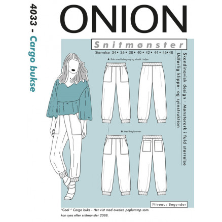 ONION Snitmønster 4033 Cargo Buks Str. 34-48
