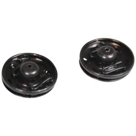 Tryklåse Sort 18 mm - 2 stk