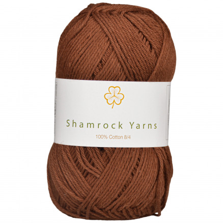 Shamrock Yarns 100% Bomuld 8/4 Garn 08 Mørkebrun