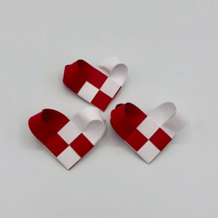 Flettede Julehjerter af Rito Krea - Julehjerter DIY 22x7cm - 250 stk.
