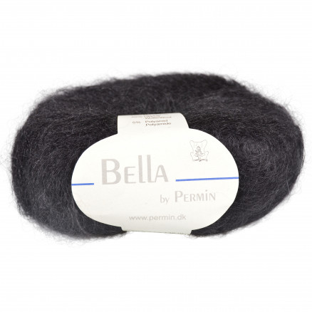 Permin Bella Mohair Garn 10 Black