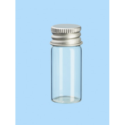 Mini Glasflaske/Bøtte med Låg 22x50mm - 4 stk
