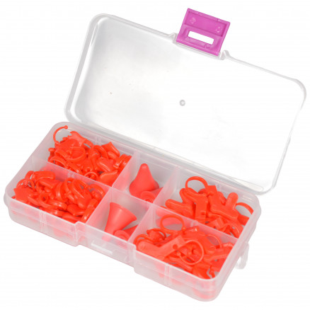 Infinity Hearts Maskemarkører/Maskestopper Sæt i Plastboks Rød - 88 stk