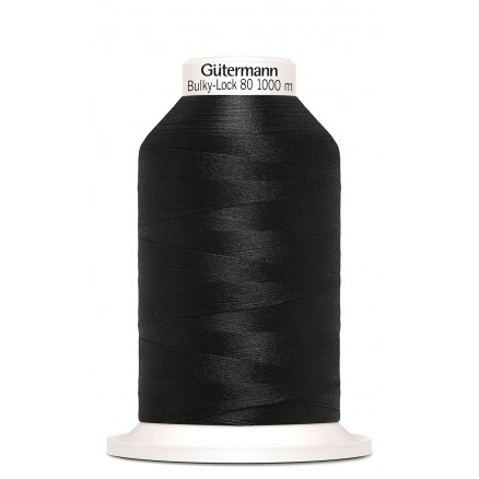 Gütermann Bulky-Lock 80 Sytråd Polyester 0 Sort - 1000m