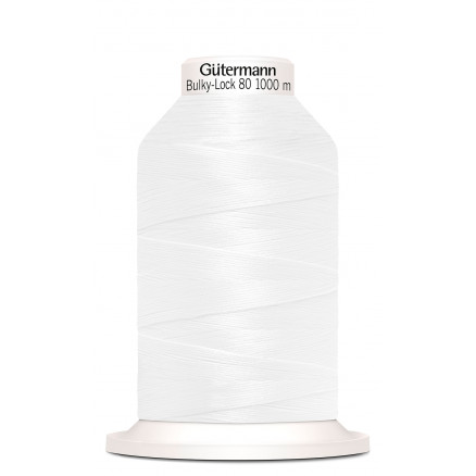 Gütermann Bulky-Lock 80 Sytråd Polyester 800 Hvid - 1000m