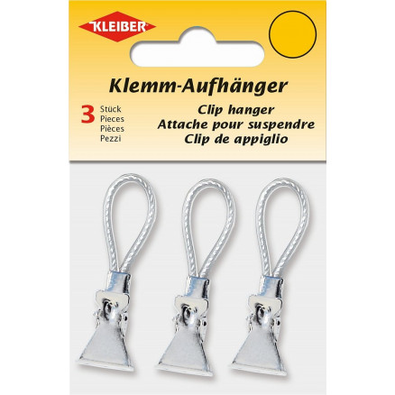 Kleiber Klips Ophængsstropper Hvid 5x1,5cm - 3 stk