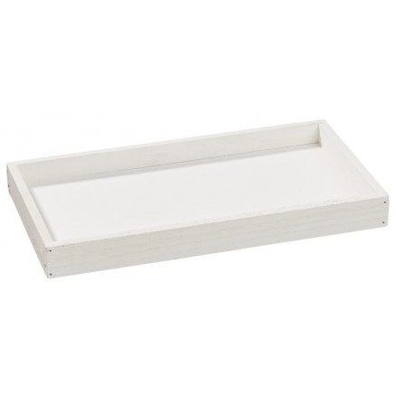 Træbakke Hvid 30x16x3cm - 1 stk