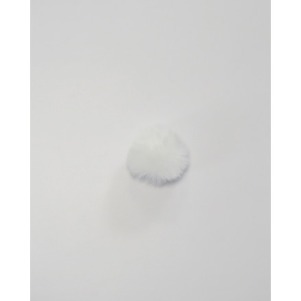 Pompon Kvast Akryl Hvid 50mm