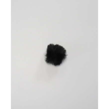 Pompon Kvast Akryl Sort 50mm