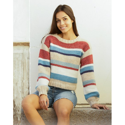 Bretagne by DROPS Design - Bluse Strikkeopskrift str. S - XXXL