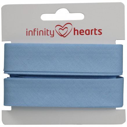 Infinity Hearts Skråbånd Bomuld 40/20mm 35 Lyseblå - 5m