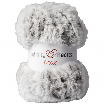 Infinity Hearts Crocus Pelsgarn 95 Hvid/Sort