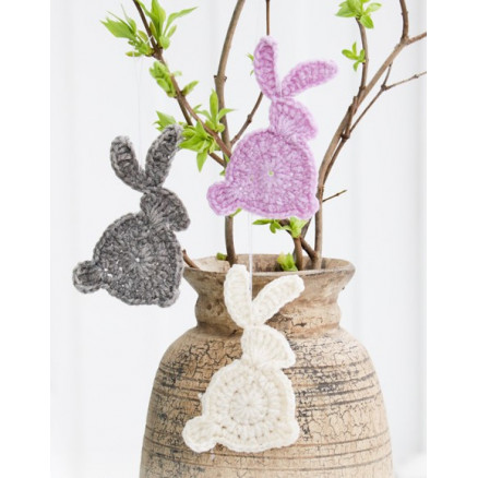 Hoppity Hop by DROPS Design - Kanin Hækleopskrift 10x5 cm