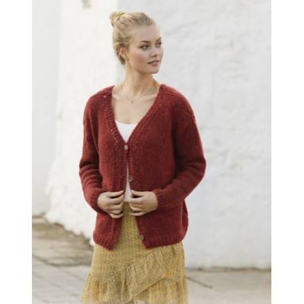 Robin Song Jacket by DROPS Design - Jakke Strikkeopskrift str. S - XXXL