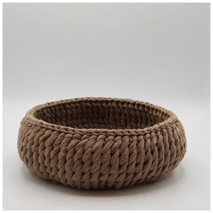 Brødkurv med snoninger af Rito Krea - Brødkurv Hækleopskrift 23/27cm