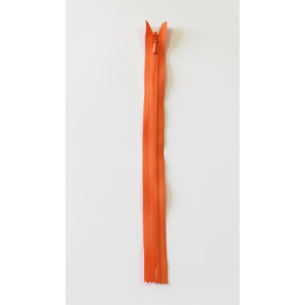 YKK Usynlig Lynlås Fast Orange 4mm - 55cm
